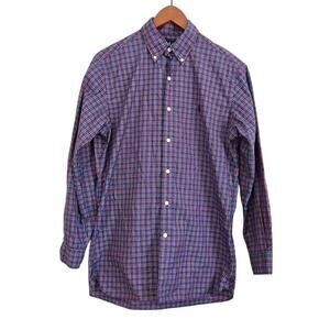 Ralph Lauren Classic Fit Multicolor Check 100% Cotton Button‑Down Shirt Size 15 